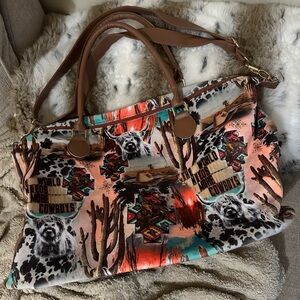 Western Boutique Duffle Bag w/ shoulder strap option